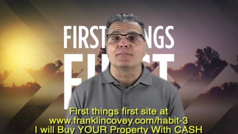 FIRST THINGS FIRST wants to BUY YOUR Property