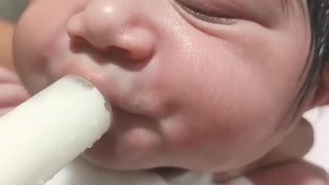 Cute baby drinking milk #baby #babylove #babytiktok #babyshower #respect #respectside #shortvideo