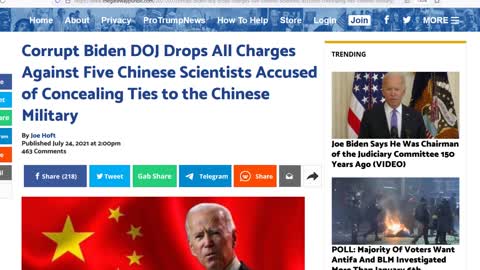 Joe Biden DOJ lets CCP Chinese operatives off the hook