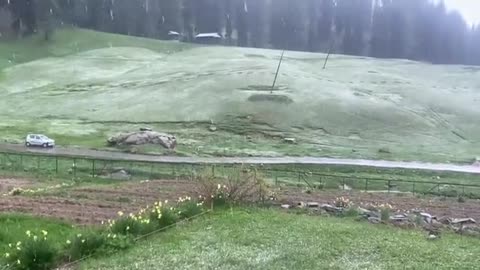 Heavy hailstorm😱