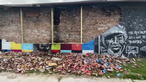 George Floyd Mural Reportedly Struck by Lightning in Toledo, Ohio