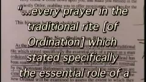 Why the New Mass and New Rite of Ordination are Invalid 4of5