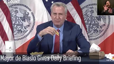 Bill DeBlasio Gives Most BIZARRE and Off-Putting Vaccination Pitch EVER