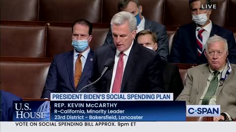 Kevin McCarthy on Biden's spending scheme: This is the "most reckless and irresponsible spending bill in our nation's history."