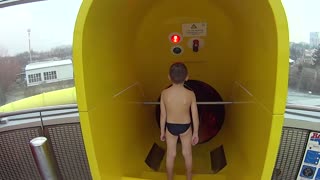 12 Years Old Boy Was Courage Enough To Try This at Aqua park
