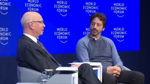 Klaus Schwab talks about Elon Musk's Neuralink with Youtube founder Sergei Brin
