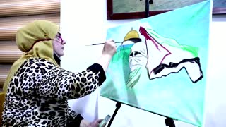 Iraqi artists show support for Palestinians