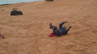 Waynoka Sand Dunes SandFill Rides the Sand Sled