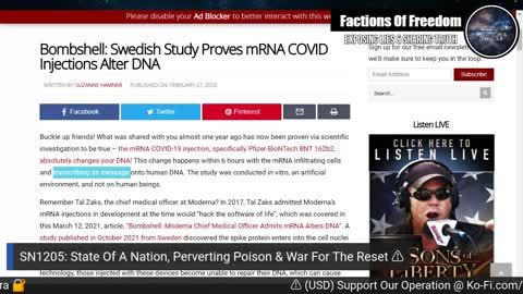 SN1205: State Of A Nation, Perverting Poison & War For The Reset | Factions Of Freedom