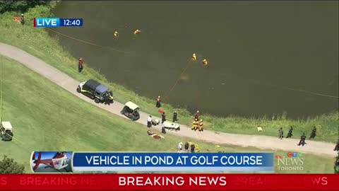Driver missing after golf cart crashes into pond in Richmond Hill