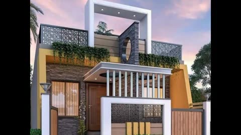 Top 3D home exterior__ house elevation design__ modern home__ house architecture