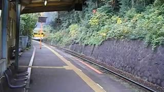 Japan, Yamaguchi, Shimonoseki - diesel train departing 2010