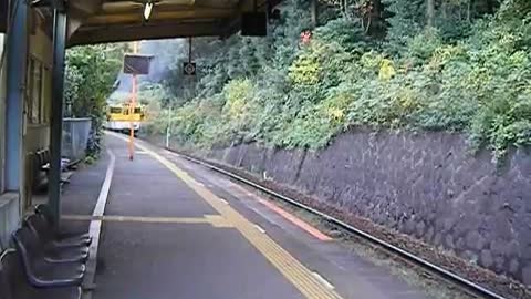 Japan, Yamaguchi, Shimonoseki - diesel train departing 2010