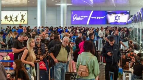 Israeli people are leaving Israel. Airports are overcrowded with passengers