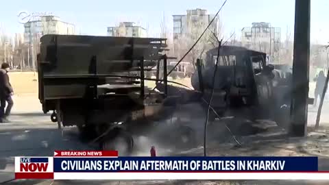 Russia-Ukraine war: Video shows aftermath of battle in Kharkiv