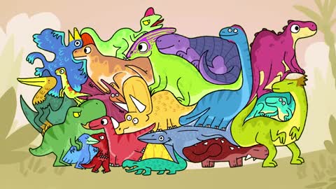 Learn Dinosaurs for Kids | Dinosaur Cartoon videos | t-rex velociraptor | Club Baboo