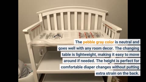 Skim Feedback: Graco Changing Table with Water-Resistant Change Pad and Safety Strap, Pebble Gr...