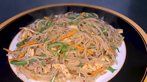 Chicken spaghetti Chow mein | Restaurant Style | Veg Chow mein