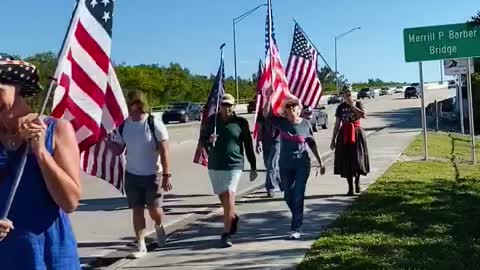 American Flag Walk Jan 15, 2022 - Vero Beach, FL - *We walk Barber Bridge every Saturday 10 am*