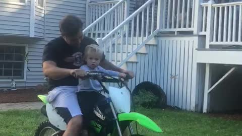 First Dirtbike Ride for the little Guy!!!