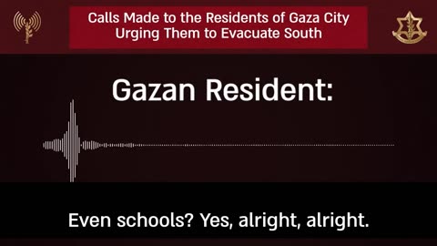 Phone recording with Gaza citizens - Hamas blocking civilians from running away,