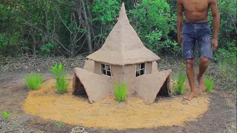 Rescued Building Castle Mud#375 Dog House Primitive