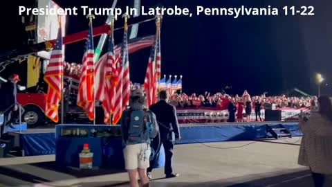 President Trump Lands In Latrobe, Pennsylvania for rally 11-5-22