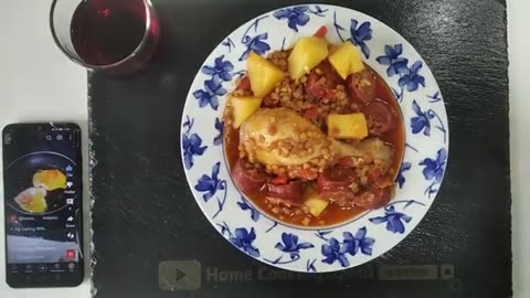 Spanish Lentil Stew with Chicken and Chorizo