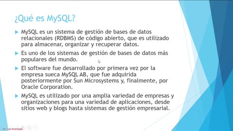 Tutorial acerca de la instalación de la base de datos MySQL.