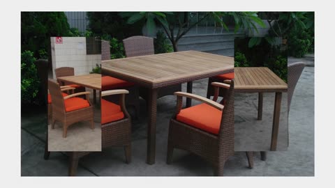 Upgrade Your Outdoor Dining Experience with Our Rattan Dining Set!