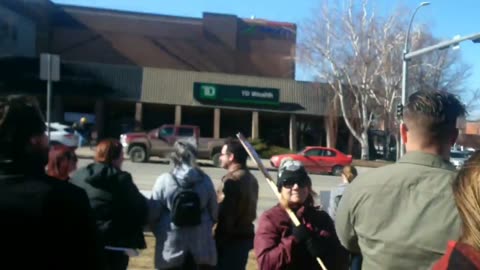 Lethbridge Protest Against Motion103, Hijacked By Anti-Freedom Leftists