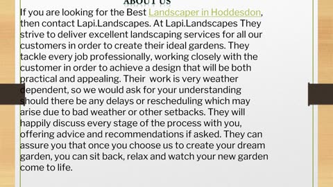 Best Landscaper in Hoddesdon