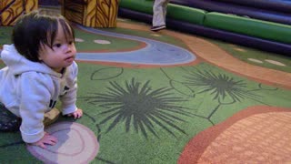 First time at the indoor playground! Such wonder...