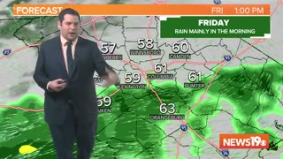 Rainy Friday start with sunshine returning Saturday