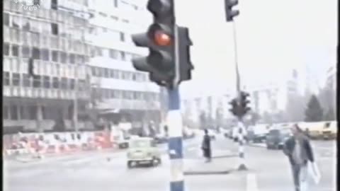 Amateur footage from Skopje 1990