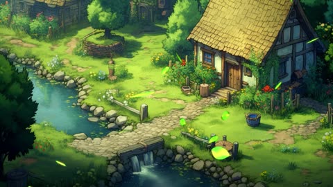 Springtime Serenity: Laid-Back Lofi RPG Vibes in a Charming Village || Ambient Music