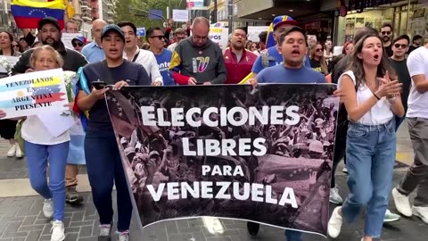 Venezuelans in Argentina demand free elections at home