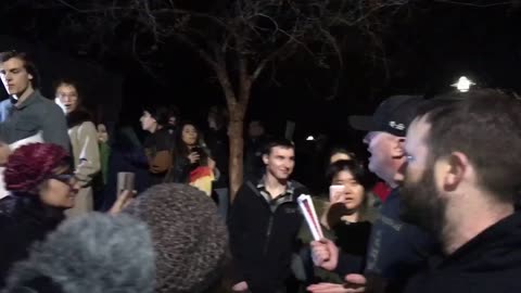 Jan 13 2017 UC Davis Milo speech 6.2 people leaving the event get accosted by Antifa