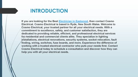 Looking for the best Electrician in Eastwood