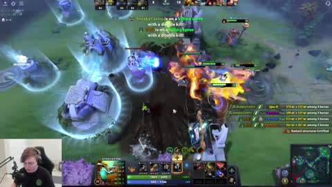 When a League of Legends player Sneaky does a beautiful Dota wombo combo