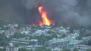 Athens' Parthenon hazy as Greece wildfires grow