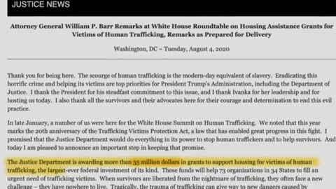 President Trump war on human trafficking