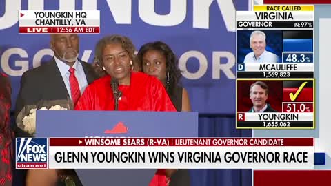 Inspiring Victory Speech From Winsome Sears New Lt. Governor in Virginia!