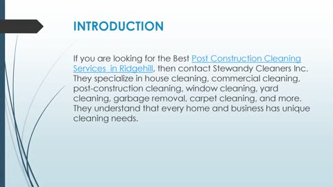 Best Post Construction Cleaning Services in Ridgehill