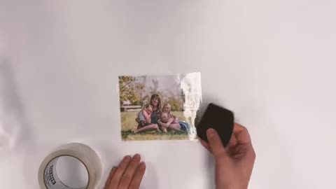 DIY photo transfer on glass using packing tape