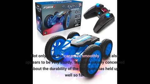 Force1 Tornado LED Remote Control Car for Kids - RC Car Double Sided Fast Off-Road Stunt RC Toy...