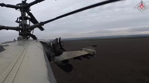 Russian Ka-52 Attack Helicopter Crews Launch Series Of Attacks At Ukrainian Strongpoints