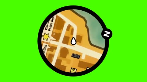 GTA Grand Theft Auto Map Circle - Green Screen Animation