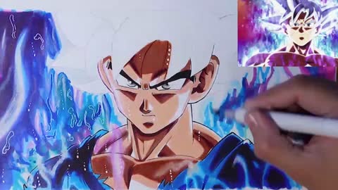 Goku Ultra Speed Drawing - Desenhar Anime Facil