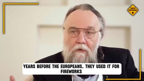 Aleksandr Dugin about the use of gunpowder in China vs. Europe